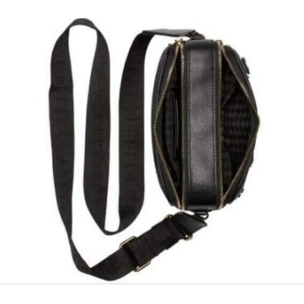 KARL LAGERFELD PARIS Crossbody Bag Floral Pins Black/Gold One Size